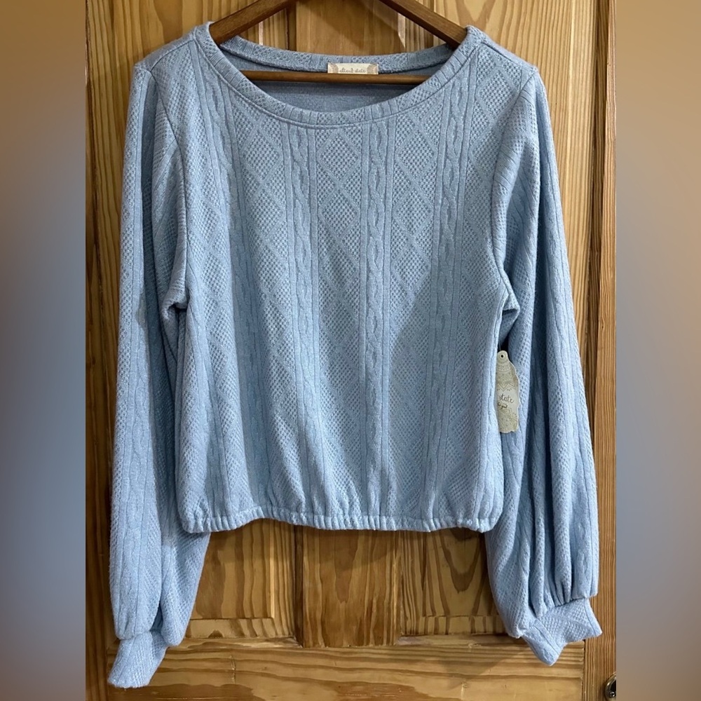 NWT Altar’d State Small Baby Blue Knit Sweater